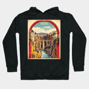 New Bridge Ronda Andalucia Spain Travel Tourism Retro Vintage Hoodie